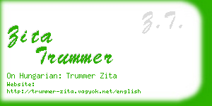 zita trummer business card